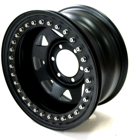 FELGI STALOWE CZARNE TYPU BEADLOCK 15X8 6X139,7 ET -30 CB110 NISSAN, ISUZU, FORD, MITSUBISHI